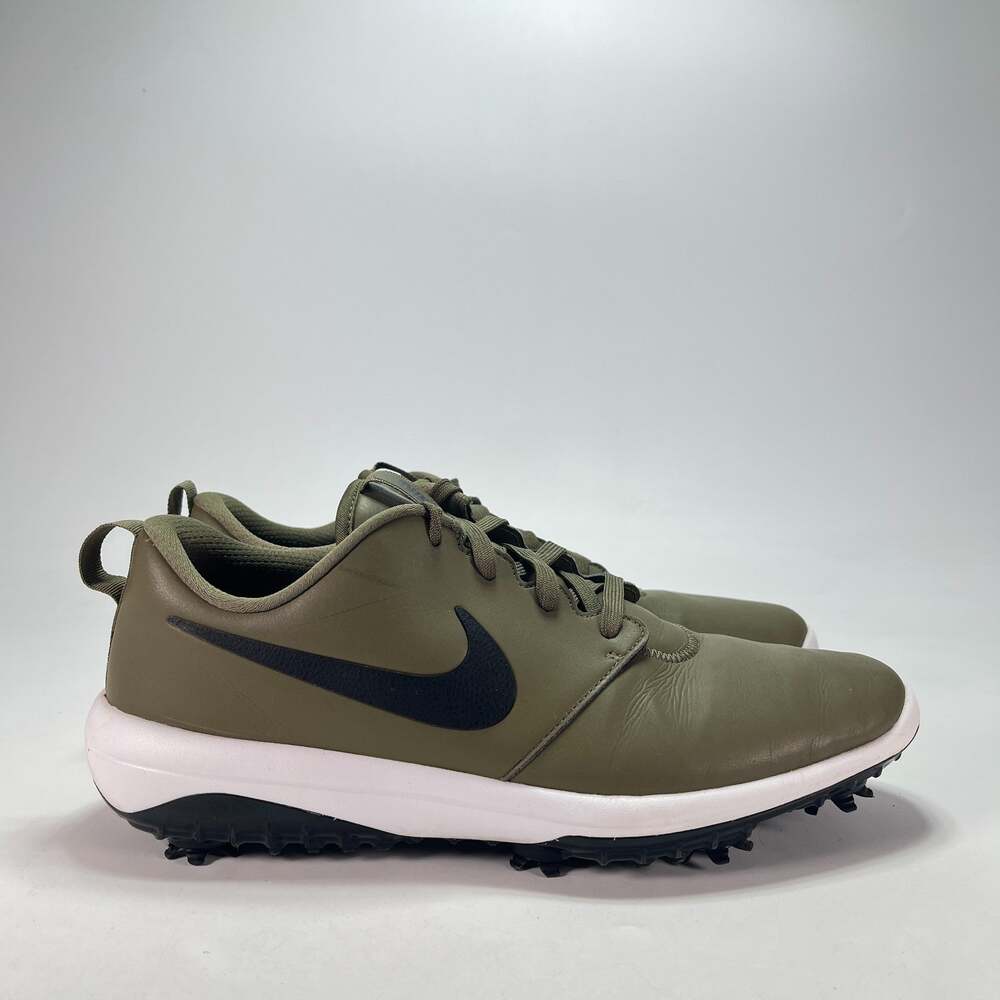 Nike Roshe G Tour Golf Shoes Olive Green Black Spikes Men's Size 11.5